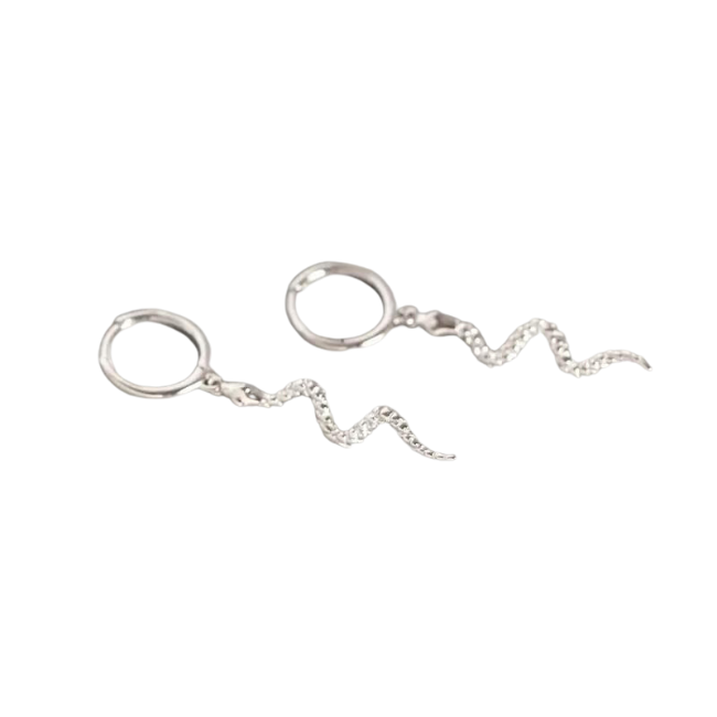 The Cobra Single Earring (silver)